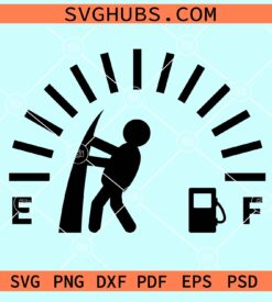 Man Empty Gas Gauge svg