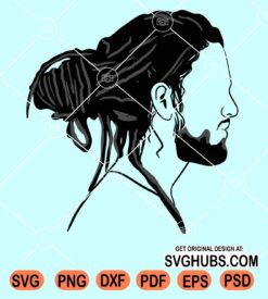 Man face with dreadlocks svg