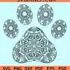 Mandala dog paw svg