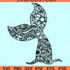 Mandala mermaid tail svg