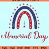 Memorial day rainbow svg
