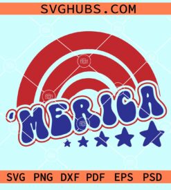 Merica rainbow svg
