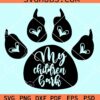 My children bark paw print svg