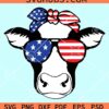 Patriotic cow svg