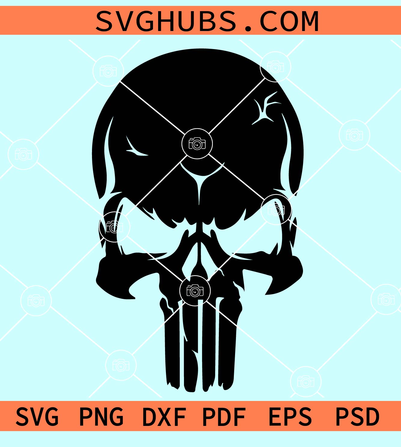 Punisher skull SVG cutting file