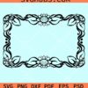 Rectangle floral wreath svg