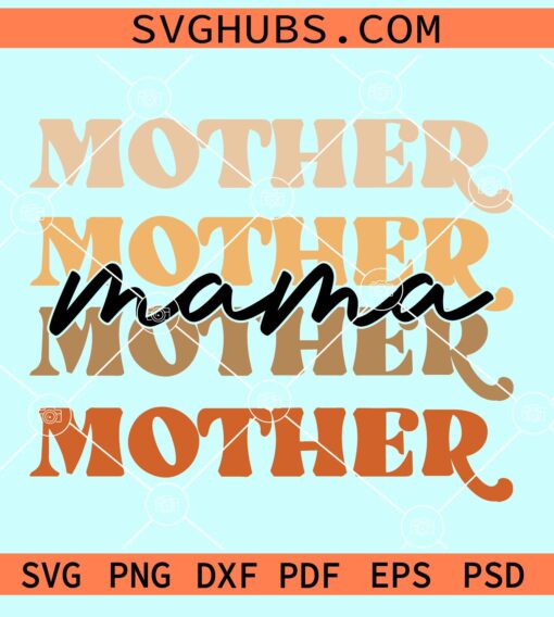 Retro mother SVG