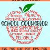 School counselor Apple svg