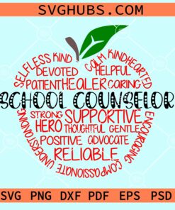 School counselor Apple svg