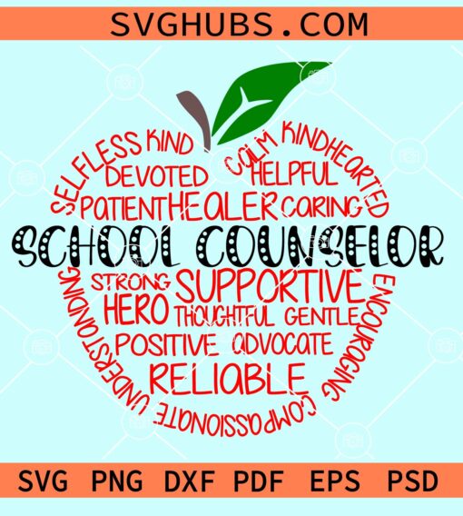 School counselor Apple svg