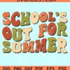 School's out for summer wavy text svg