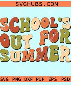 School's out for summer wavy text svg