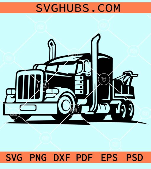 Semi trailer truck clipart svg