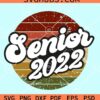 Senior 2022 retro circle svg