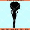 Sexy Afro woman silhouette svg