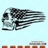 Skull American flag svg
