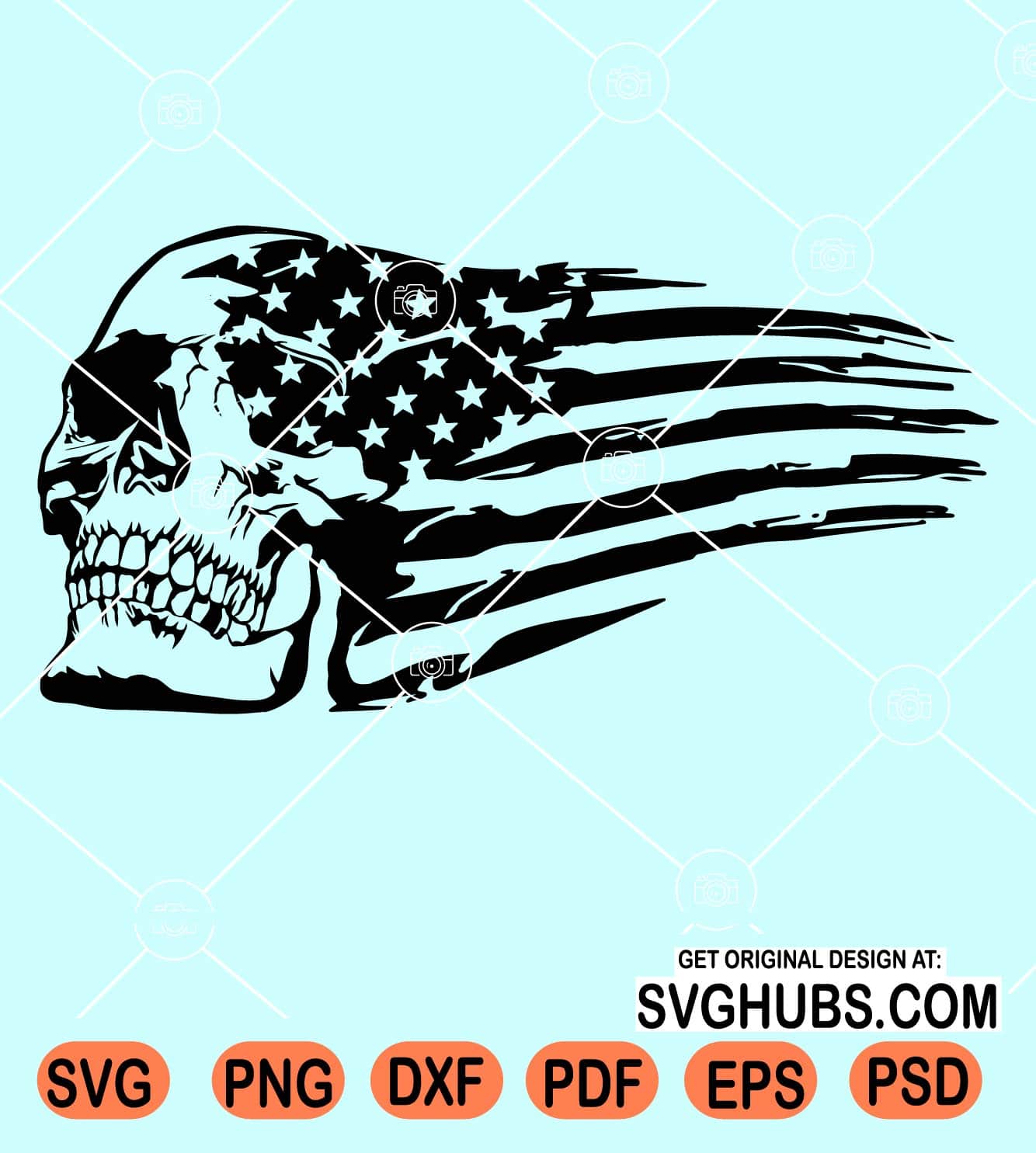 American Skull Svg