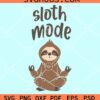 Sloth mode yoga pose svg
