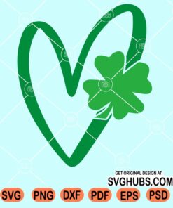 St. Patrick's day heart svg