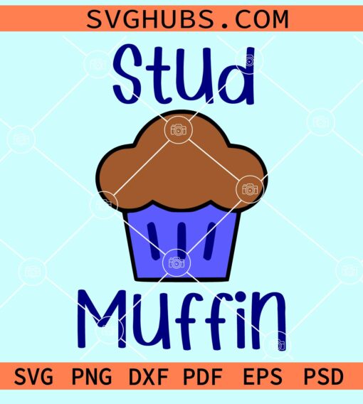 Stud muffin cupcake svg