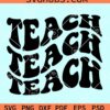 Teach wavy letters svg