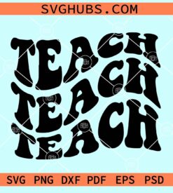 Teach wavy letters svg