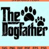 The Dogfather with paw prints svg