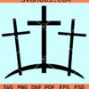 Three crosses Clipart svg