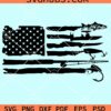 US Fishing flag svg