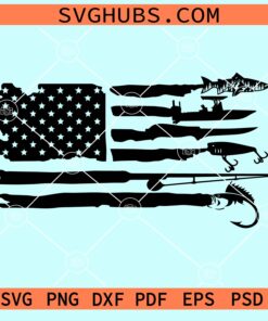 US Fishing flag svg