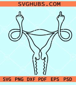 Uterus middle finger svg