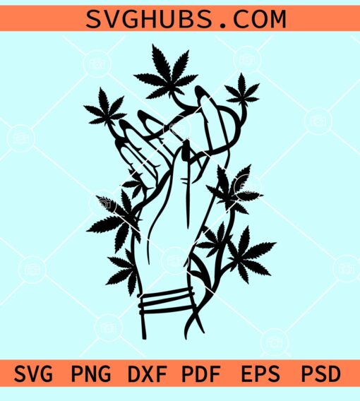 Weed hand svg