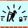 Woman Empty Gas Gauge svg