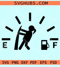 Woman Empty Gas Gauge svg
