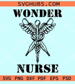 Wonder nurse Caduceus Svg