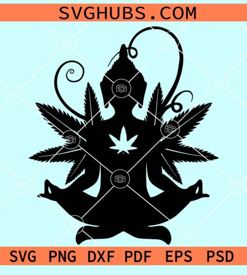Yoga cannabis svg