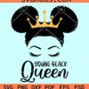 Young black queen svg