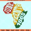 Africa map Juneteenth 1865 svg