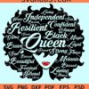 Afro woman definition SVG