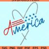 America love heart svg