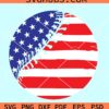 American Flag Baseball SVG