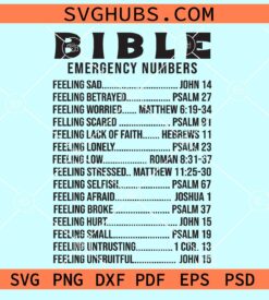 Bible emergency numbers svg
