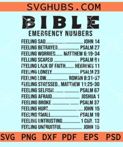 Bible emergency numbers svg