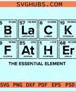 Black father the essential element Periodic table svg