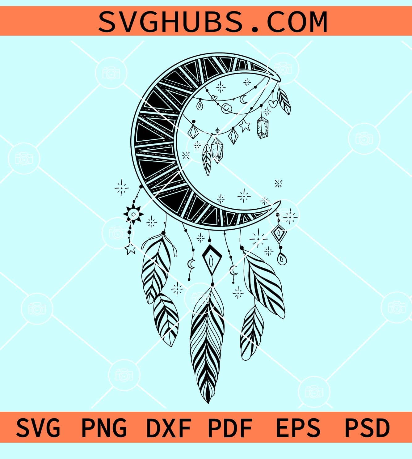 Celestial Moon Svg Mystical Moon Svg Celestial Svg Mystical Moon Clipart