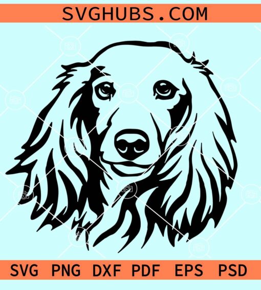 Dachshund long haired svg