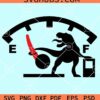 Dinosaur empty gas gauge svg