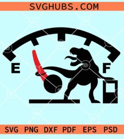 Dinosaur empty gas gauge svg