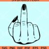 Female middle finger SVG
