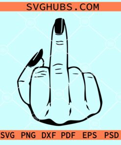 Female middle finger SVG